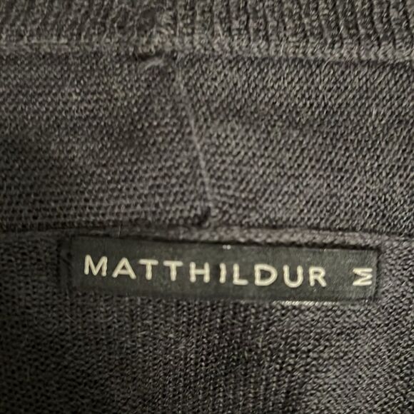 Matthildur Charcoal Grey Royal Alpaca Wrap Sweater‎ Size M - Picture 14 of 15